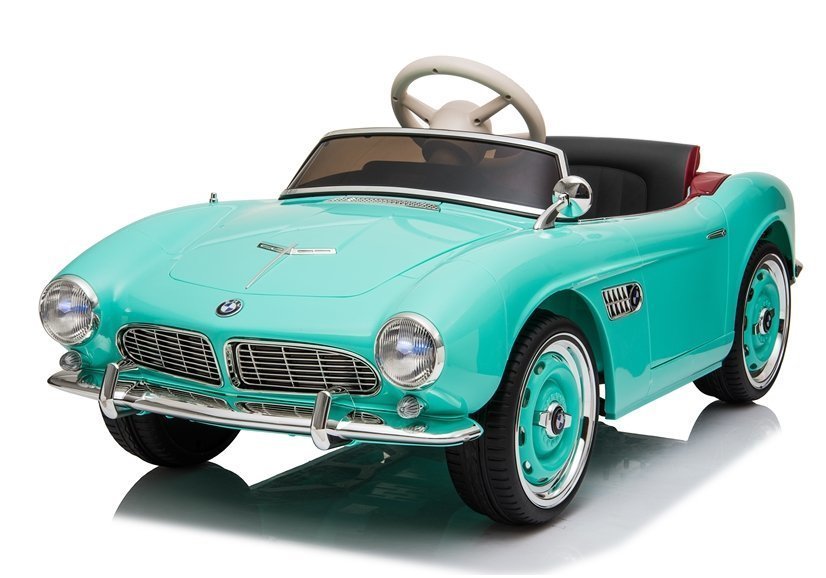 12V Retro BMW 507 Oldtimer  Kinder Elektro Auto pacific grün