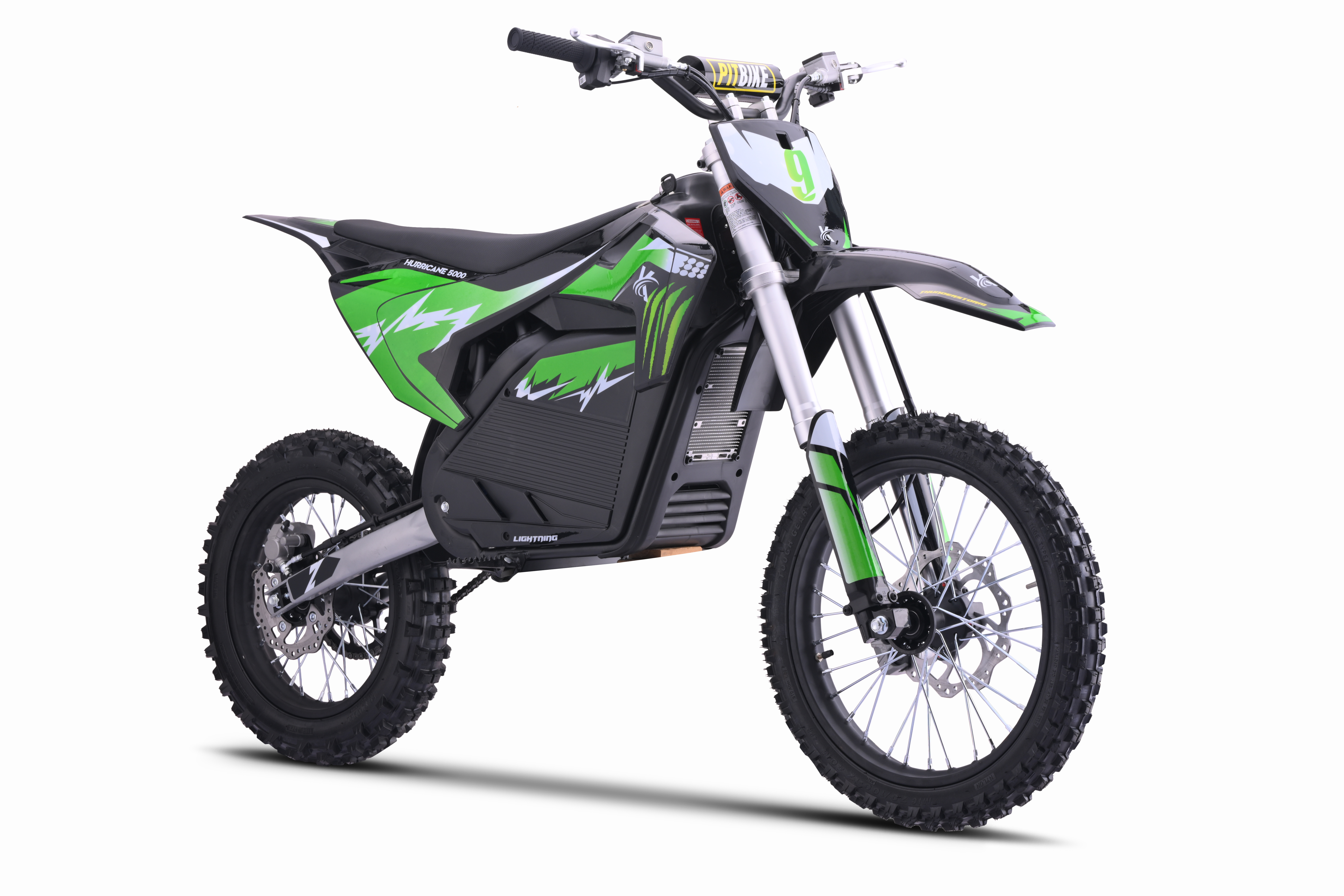 72V Elektro Kinder Moto Cross Dirt Pit Bike Hurricane 4800W grün